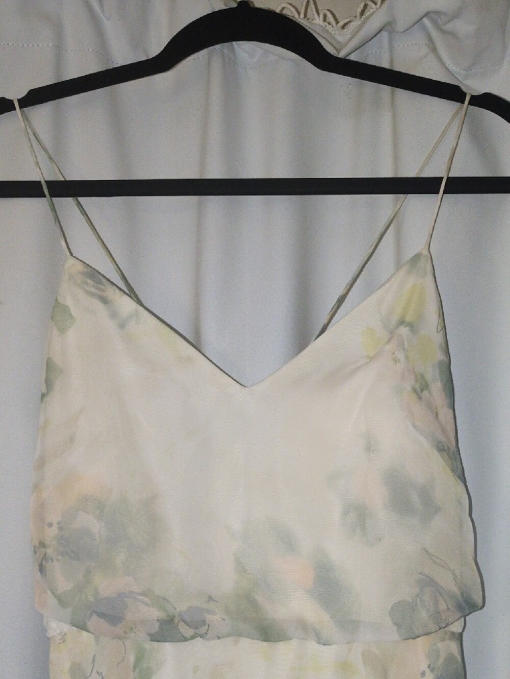Jenny Yoo Inesse Chiffon Green Pastel Maxi Dress size 2 NWT - Picture 3 of 7